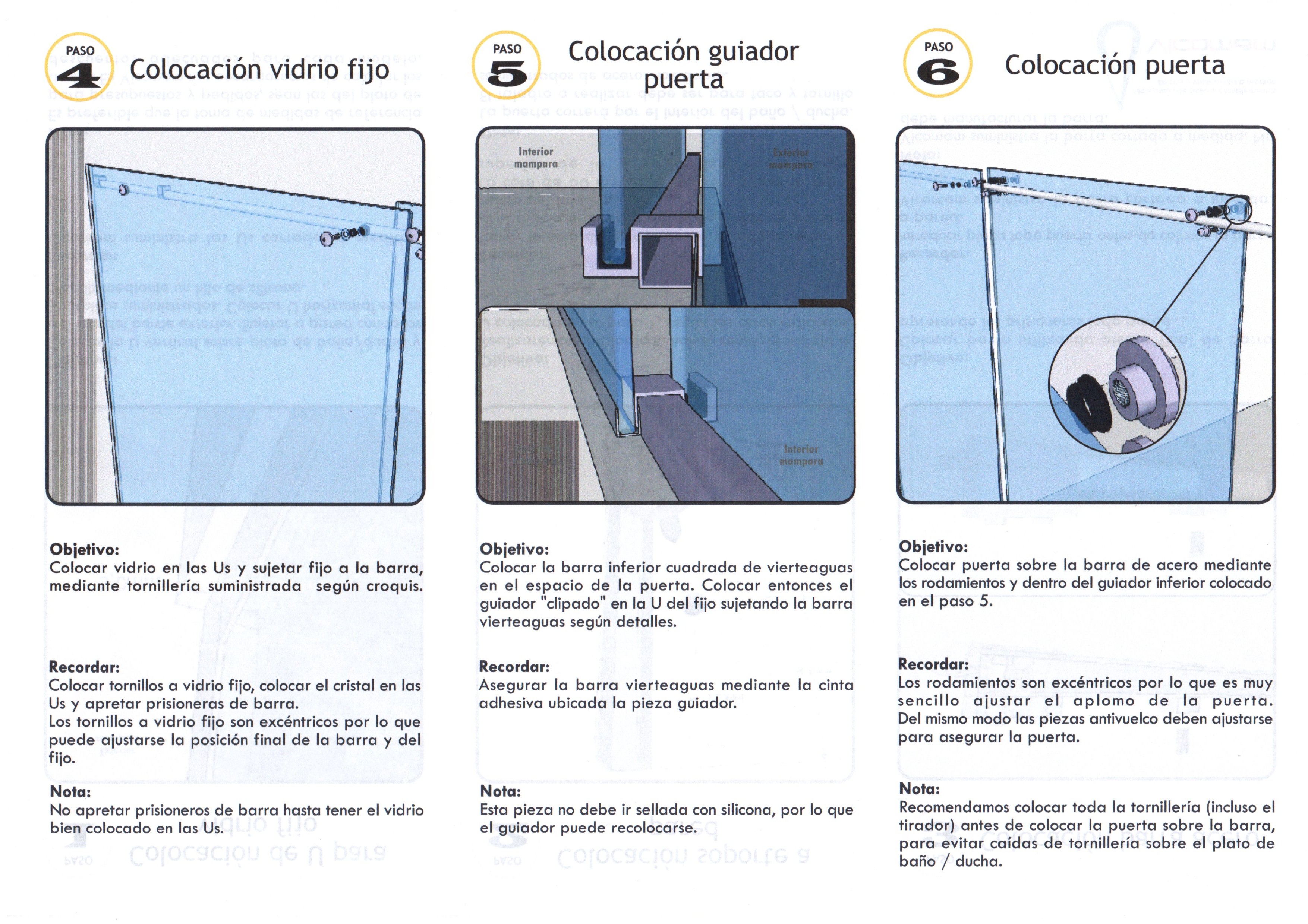 Rodamientos para Mamparas, amplio catálogo de rodamientos.