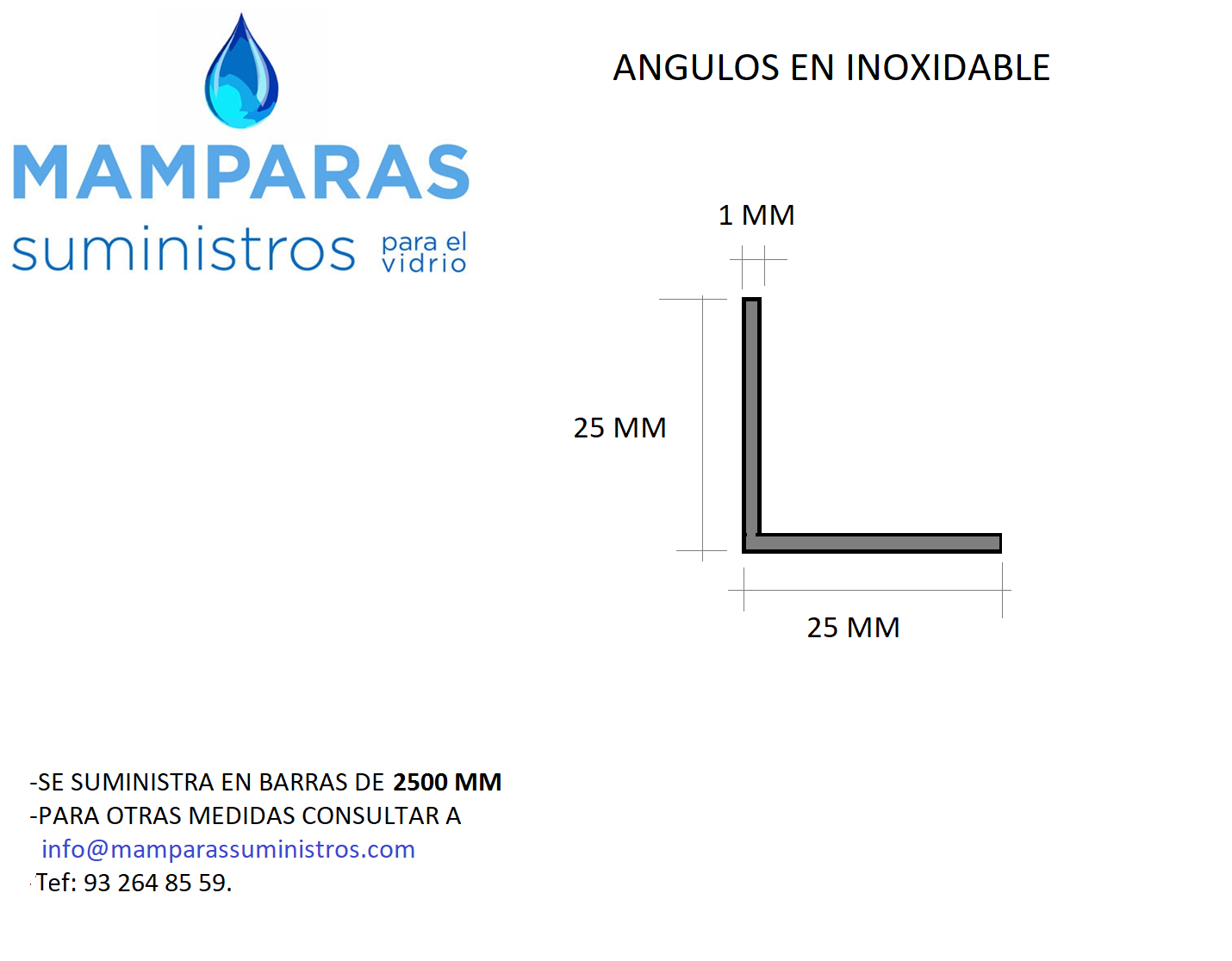 Los ángulos de acero inoxidable provienen de una vara plana doblada en un  ángulo de noventa grados para que sea como una ele. Cada lado de la “L”  crea una superficie plana y los dos lados son perpendiculares entre sí, por  lo que proporciona