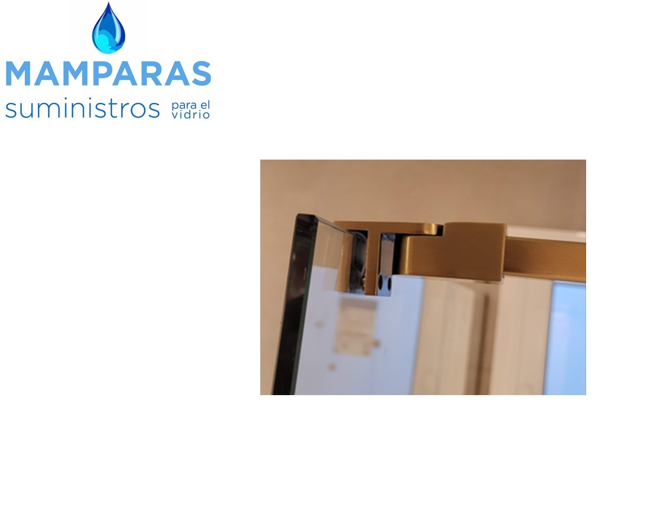 MS20251 PERFIL ABISAGRADO PARA MAMPARA DE BAÑO EN ALUMINIO ANODIZADO NEGRO  MATE