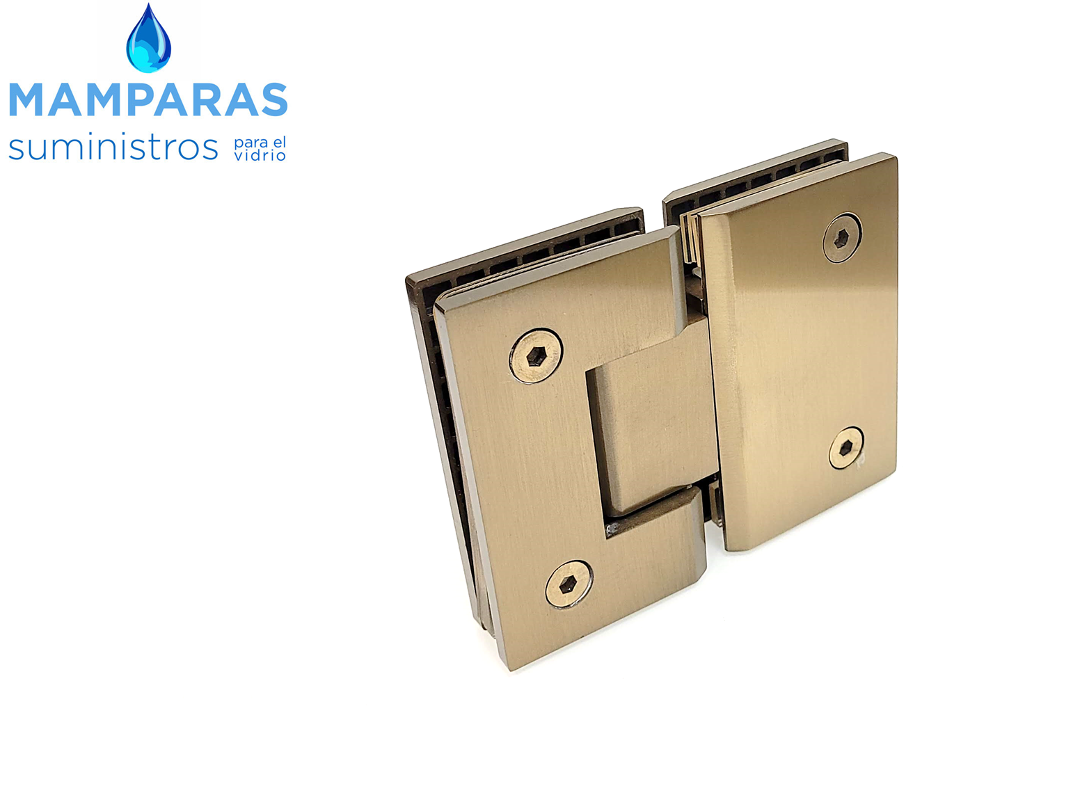 Mampara con Bisagras doradas una puerta abatible rh1408d