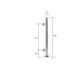 Poste inoxidable de inicio 2 pinzas