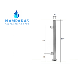 Poste inoxidable de inicio 2 pinzas