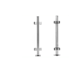 Poste inoxidable central y esquina 4 pinzas