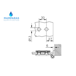 BISAGRA PARA PUERTA DE CRISTAL
