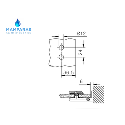 BISAGRA MINI INOX PARA PUERTAS DE CRISTAL