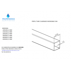 PERFIL TUBO INOX CUADRADO