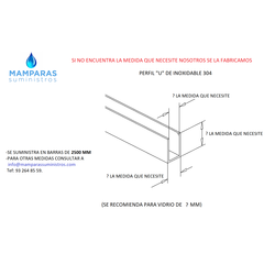 perfil u inox