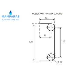 CERRADURA PARA PUERTA DE CRISTAL