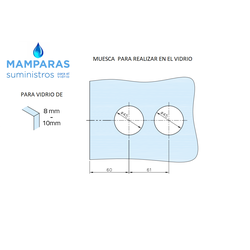 cerradura para puertas de cristal con marco con galce
