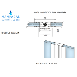junta imam para mampara de baño