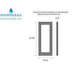 Tirador para puerta corredera