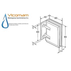 BISAGRA BB PARA PUERTAS DE CRISTAL