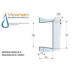 BISAGRA BB PARA PUERTAS DE CRISTAL