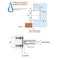 BISAGRA COBRE MATE CEPILLADO