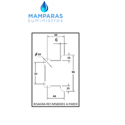 BISAGRA DORADA MATE CEPILLADO