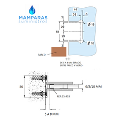 BISAGRA DORADA MATE CEPILLADO