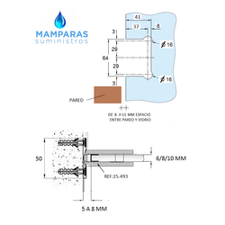 BISAGRA DORADA MATE CEPILLADO