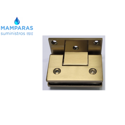 BISAGRA DORADA PARA PUERTA DE CRISTAL