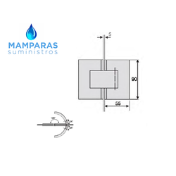 BISAGRA DORADA DOBLE