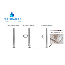 POSTE BARANDA INOX 316