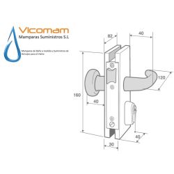 CERRADURA PARA PUERTA DE CRISTAL