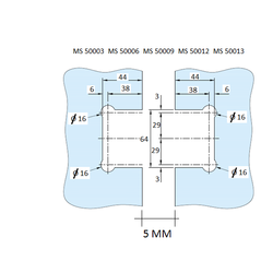 BISAGRA DORADA DOBLE