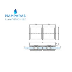 SUJECCION VIDRIO-VIDRIO 180º