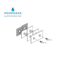 SUJECCION VIDRIO-VIDRIO 180º