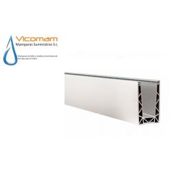 PERIL COMENZA PERFIL U PARA BARANDA DE CRISTAL