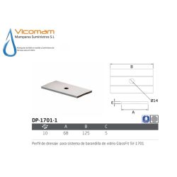 PERIL COMENZA PERFIL U PARA BARANDA DE CRISTAL