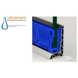 PERIL COMENZA PERFIL U PARA BARANDA DE CRISTAL