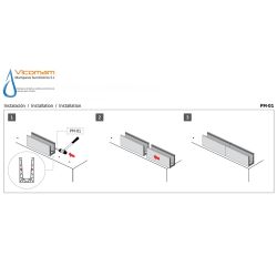 PERIL COMENZA PERFIL U PARA BARANDA DE CRISTAL