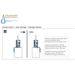 PERIL COMENZA PERFIL U PARA BARANDA DE CRISTAL