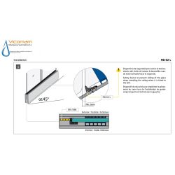 PERIL COMENZA PERFIL U PARA BARANDA DE CRISTAL