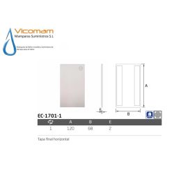 PERIL COMENZA PERFIL U PARA BARANDA DE CRISTAL