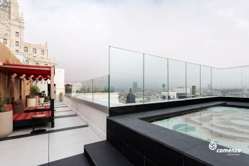 PERIL COMENZA PERFIL U PARA BARANDA DE CRISTAL