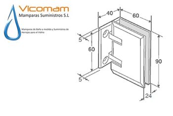 BISAGRA BB PARA PUERTAS DE CRISTAL