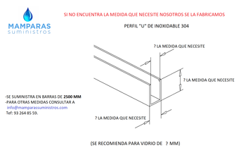 perfil u inox