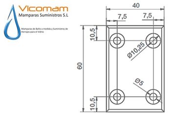 BISAGRA BB PARA PUERTAS DE CRISTAL
