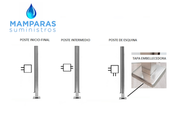 POSTE BARANDA INOX 316