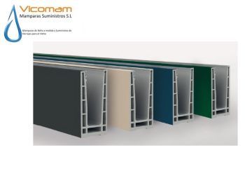 PERIL COMENZA PERFIL U PARA BARANDA DE CRISTAL