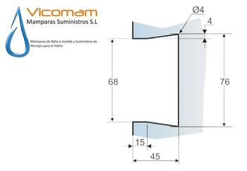 BISAGRA BB PARA PUERTAS DE CRISTAL