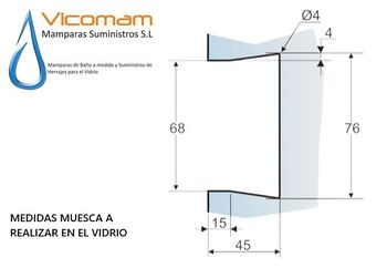 BISAGRA BB PARA PUERTAS DE CRISTAL