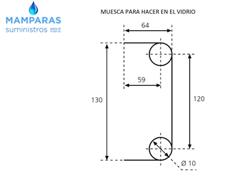 CERRADURA PARA PUERTA DE CRISTAL