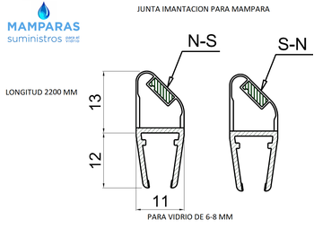 junta imam para mampara de baño