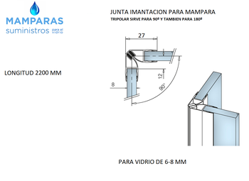 junta imam para mampara de baño