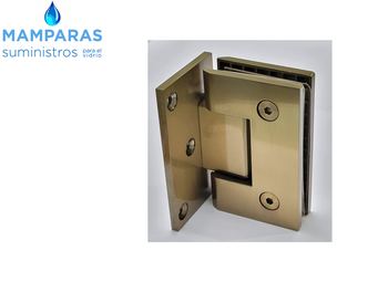 BISAGRA DORADA PARA PUERTA DE CRISTAL