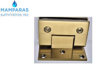 BISAGRA DORADA PARA PUERTA DE CRISTAL