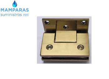 BISAGRA DORADA PARA PUERTA DE CRISTAL