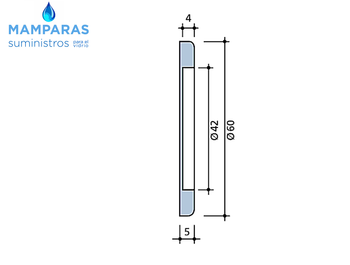 Tirador para puerta corredera